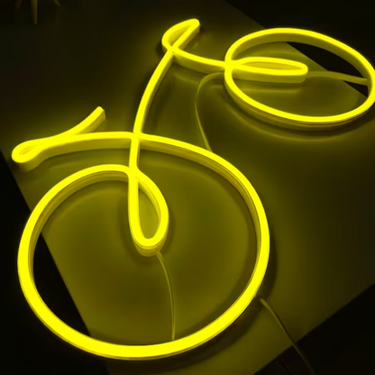 Bicycle Neon Sign - Pedal Power Glow