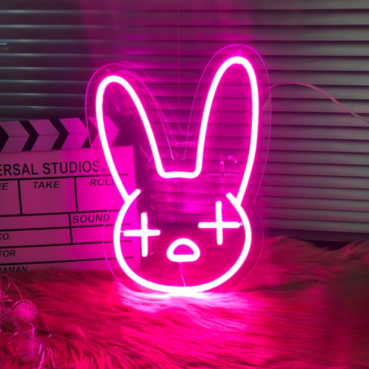 Bad Bunny Neon Sign. - Bad Bunny's Neon Aura: