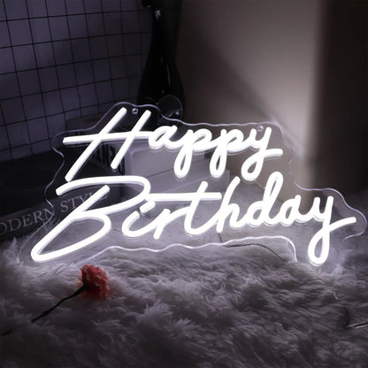 Happy Birthday Neon Sign - Add a Splash of Color to the Party