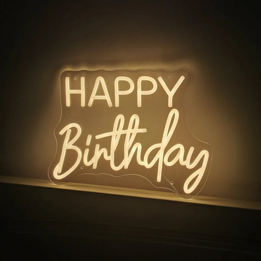 Happy Birthday Neon Sign - Make Every Birthday Brighter