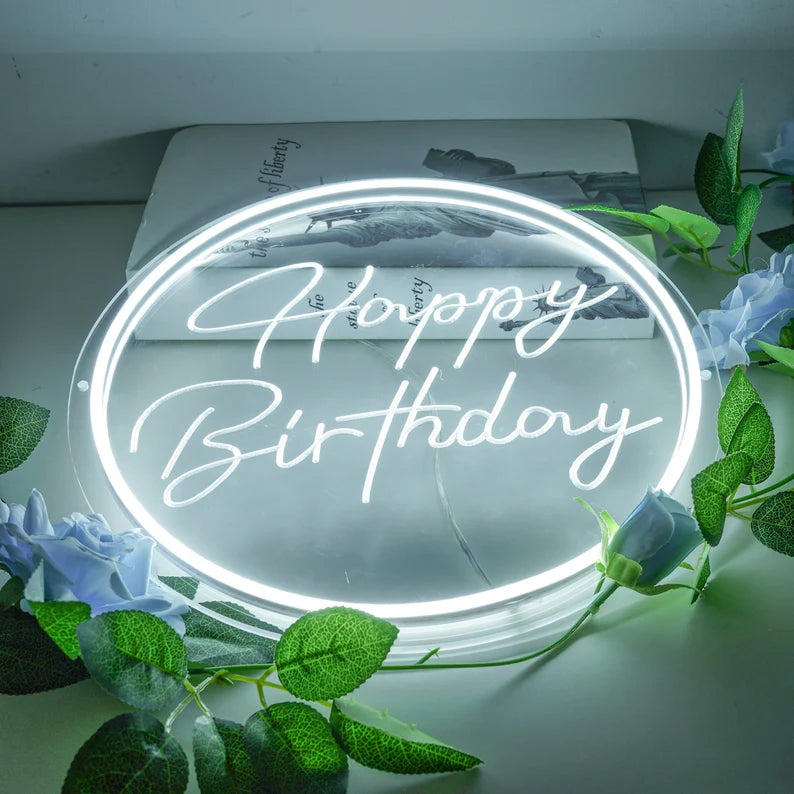 Happy Birthday Neon Sign - Personalize Your Celebration in Style