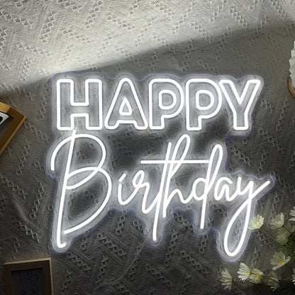 Happy Birthday Neon Sign - Light Up the Celebration with Neon Brilliance!