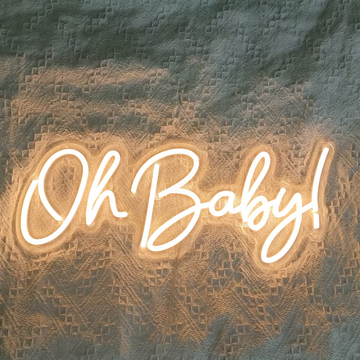 Oh Baby Neon Sign - Neon Cheers for New Beginnings