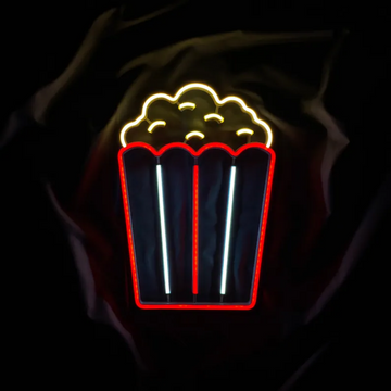 Popcorn Neon Sign - Light Up Your Space with the Iconic Snack Aesthetics
