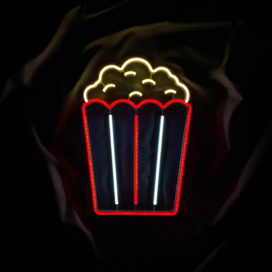 Popcorn Neon Sign - Light Up Your Space with the Iconic Snack Aesthetics
