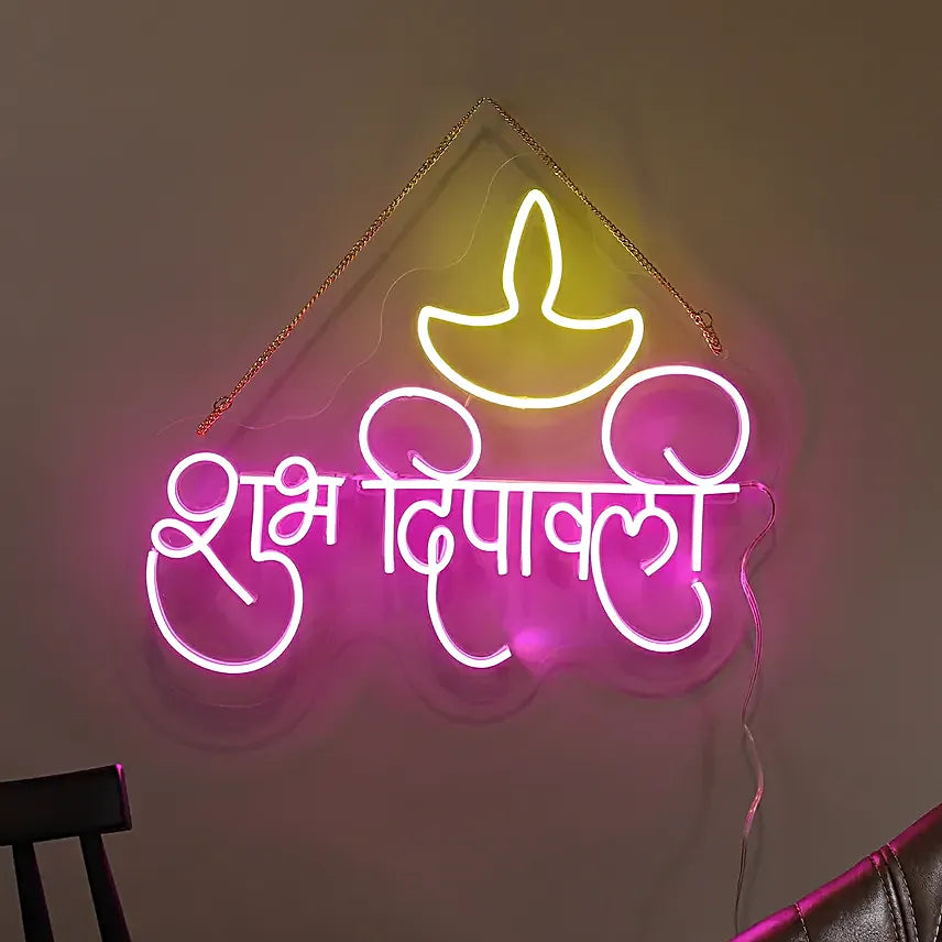 Shubh Deepawali Neon Sign - Spread Festive Joy with a Neon Glow!