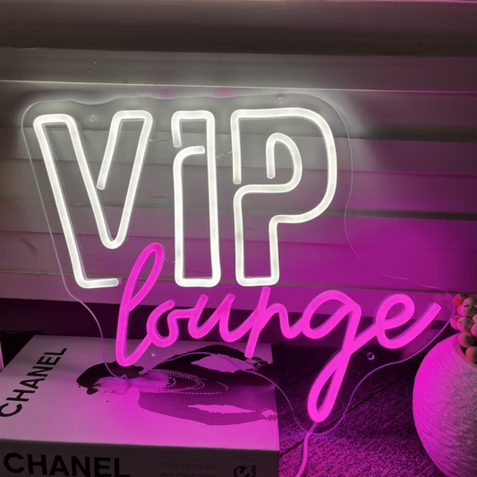 VIP Lounge Neon Sign - Neon Sign for Those Who Embrace the VIP Experience