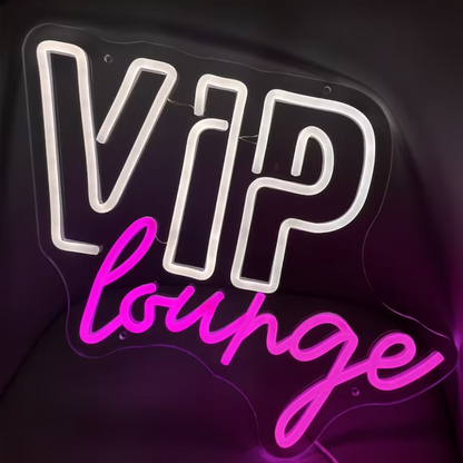 VIP Lounge Neon Sign - Neon Sign for Those Who Embrace the VIP Experience