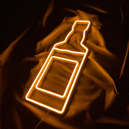Whiskey Bottle Neon Sign - Reign in Radiance with Neon Whiskey Magic